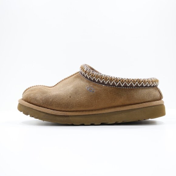 UGG Tasman Brown Suede Leather Wool-Lined Clog Slippers - Women's 8 - Picture 1 of 7
